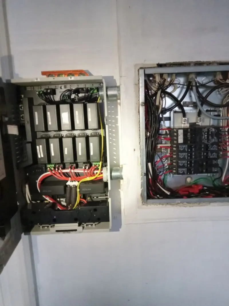 Electrical panel upgrade completed for Security Camera Wiring in Seymour